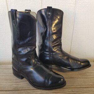 Vintage Acme Wellington Mens Top Grain Black Leather Dress Boots 12 E 9080 USA